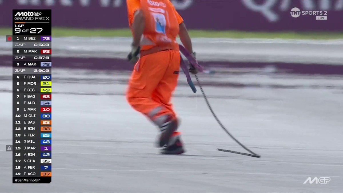 Acosta's Chain actually came off 🙈 #MotoGP | #SanMarinoGP Live on TNT Sports and Discovery+
