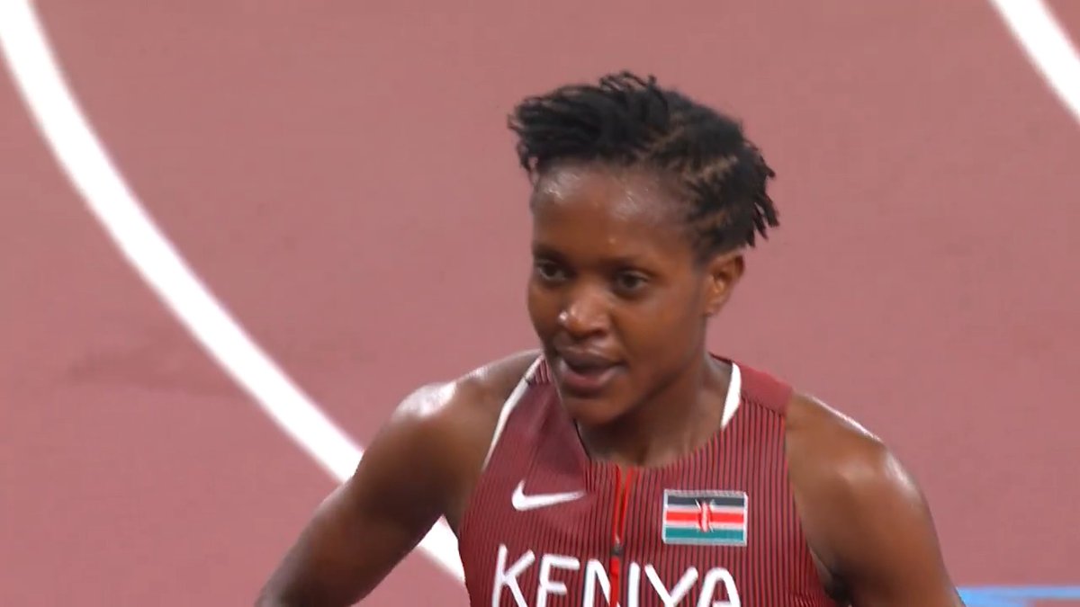 【#東京世界陸上】 ✅女子1500m 準決勝 1組 世界記録保持者👑 🇰🇪#キピエゴン 1位 4分00秒34 世界一速いママさんランナー🏃‍♀️ 決勝進出へ✨✨ 決勝は16日(火)22時05分頃〜 📺TBS系 生中継