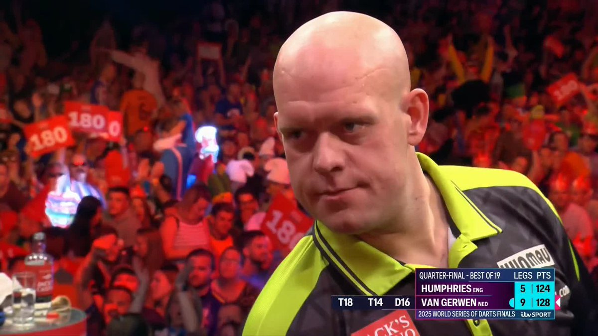MvG HAMMERS HUMPHRIES! Michael van Gerwen looking back to his best as he averages 106.45 in a 10-5 win over Luke Humphries! 📺 #WSODFinals | QF