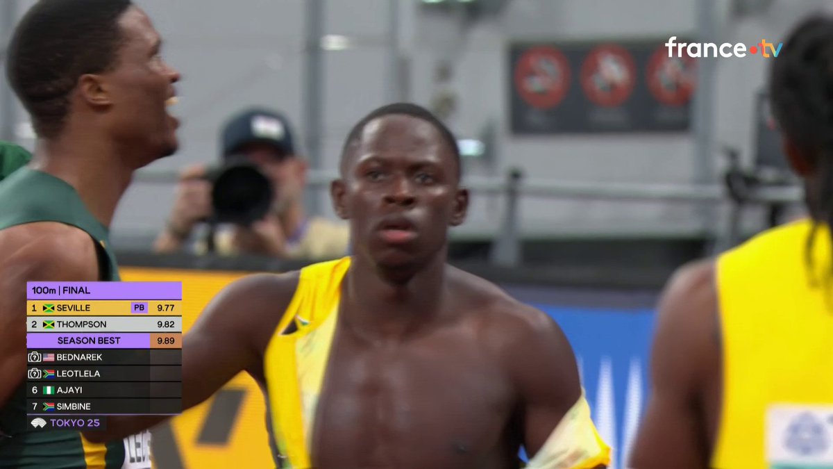 ⚡️ 🇯🇲 LE NOUVEAU ROI DU 100 M EST JAMAÏCAIN OBLIQUE SEVILLE 🥈THOMPSON 🥉LYLES
