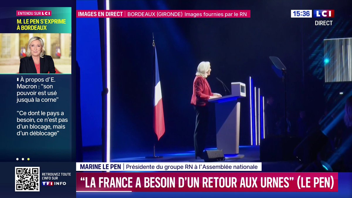 RN : Marine Le Pen demande la "libération immédiate" des Français Boualem Sansal et Christophe Gleizes, détenus en Algérie. Elle veut imposer à Alger "le triple zéro" : "zéro aide publique au développement, zéro transfert de fonds privés, zéro visa". ▶️ avec Bénédicte Le Chatelier