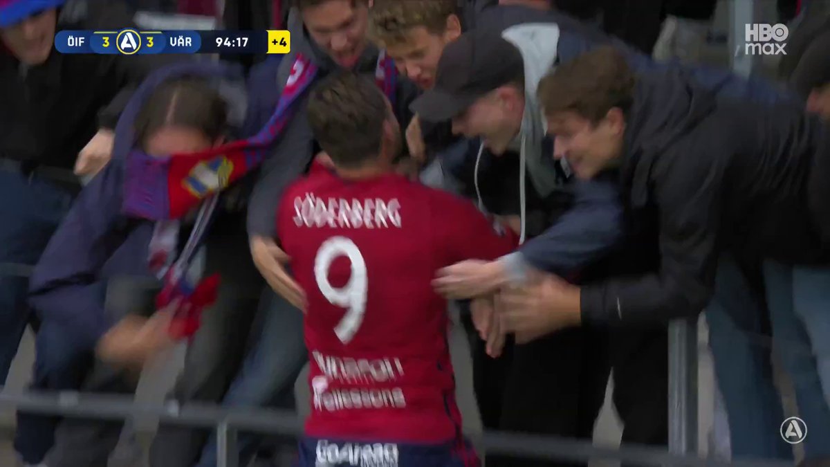 4-3 Östers IF! Niklas Söderberg frälser hemmalaget i den 95:e minuten! 🔴 🔵 📲 Se matchen på HBO Max