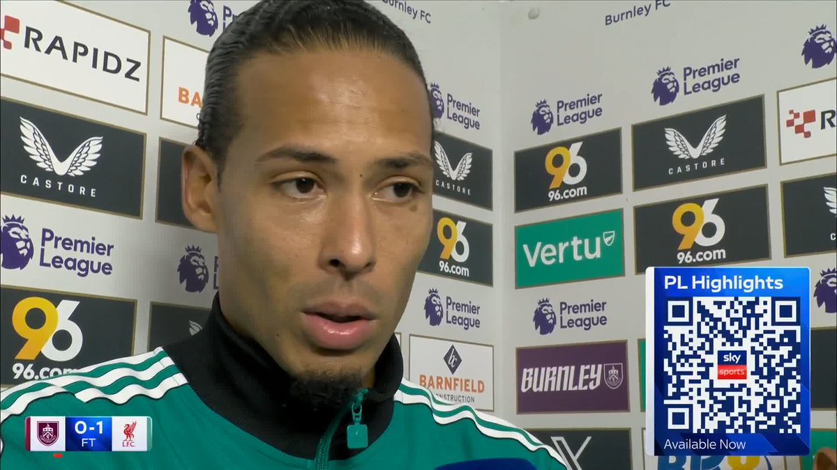 "We kept looking for the goal, the opportunities... I think a well-deserved win in the end!" Virgil van Dijk reflects on a dramatic late win against Burnley 🗣️