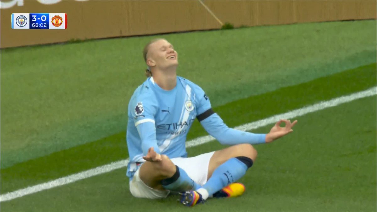The Manchester derby BELONGS to Erling Haaland! 🧘