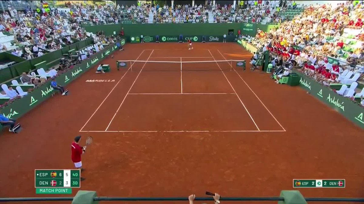 Unreal comeback from Spain after losing the first 2 singles. Martinez/Munar were down a set and won Martinez was 3-5 and MP down and won Carreño had his best moment of the season. Spain in the DC Finals without Alcaraz, Davidovich and Granollers