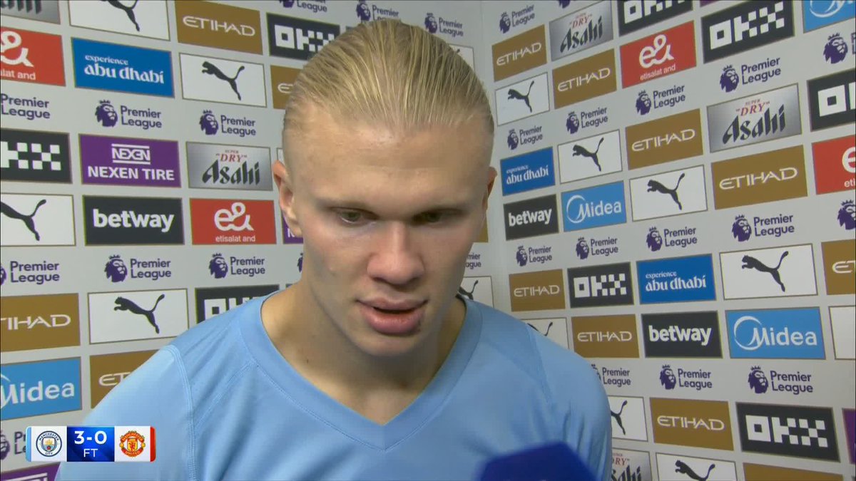 "All of Man City are waiting for this [performance]" Erling Haaland praises Phil Foden's performance against Man Utd 👇