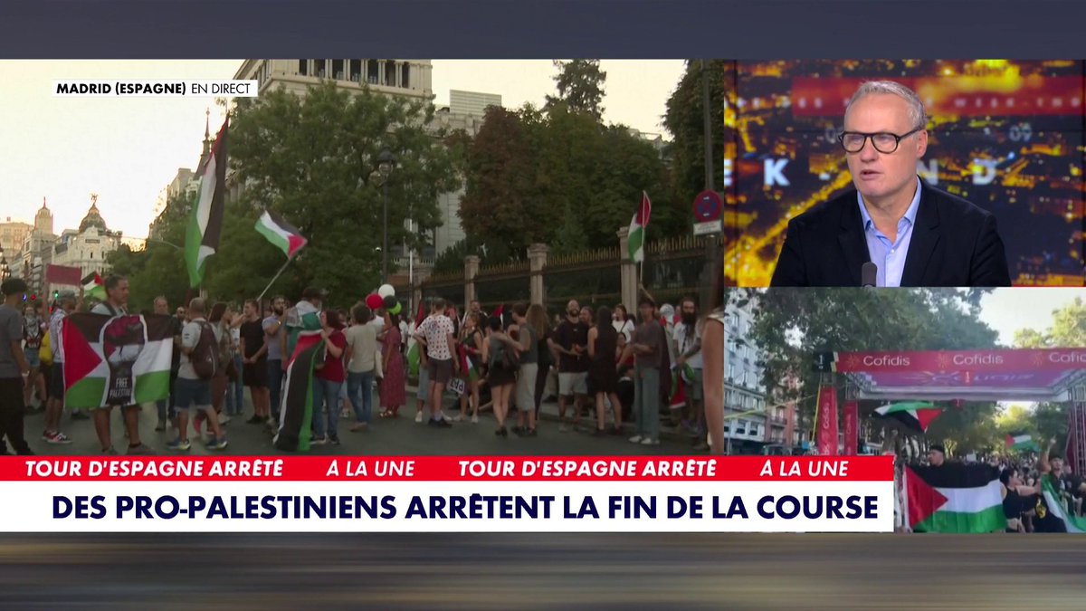 Jean-Sébastien Ferjou, sur le Tour d’Espagne arrêté en raison de manifestations pro-palestiniennes : «Le Premier ministre Pedro Sánchez est extrêmement anti-israélien», dans #HDPros2WE