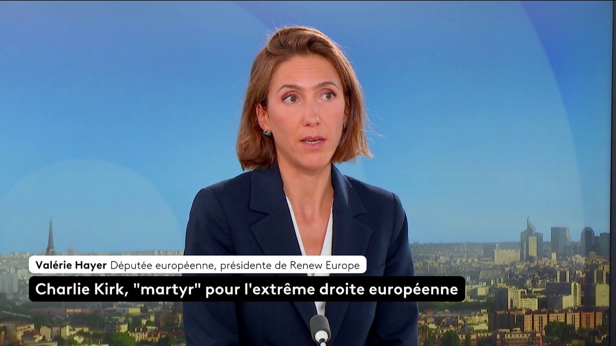 🔴 🗣 “L’assassinat de Charlie Kirk est un drame absolu qui n’aurait jamais dû se produire. Mais est-ce que le Parlement européen, en tant qu’institution, devait rendre hommage à cet homme?”, interpelle Valérie Hayer, députée européenne et présidente de Renew Europe.