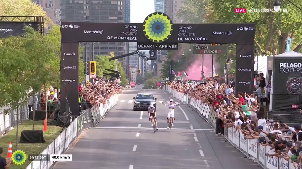 ๐๐ฅฐ Tadej Pogacar, un campeรณn todavรญa mรกs GRANDE este domingo en Montrรฉal (GPCQM) El maillot arcoรญris despide por ahora su prenda regalando a McNulty el triunfo ๐๐ค Es la 8๏ธโฃ5๏ธโฃ de UAE, igualando el rรฉcord histรณrico ๐บ Lo viste en Eurosport y HBO Max Espaรฑa. #LaCasaDelCiclismo