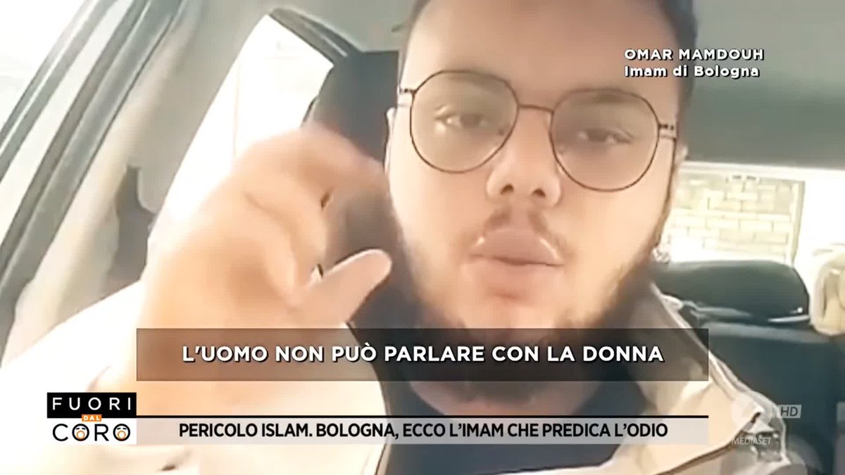 Il nuovo Imam di Bologna che predica l'odio e sui social pubblica video come questo. Il servizio completo di Serena Pizzi a #Fuoridalcoro è su Mediaset Infinity