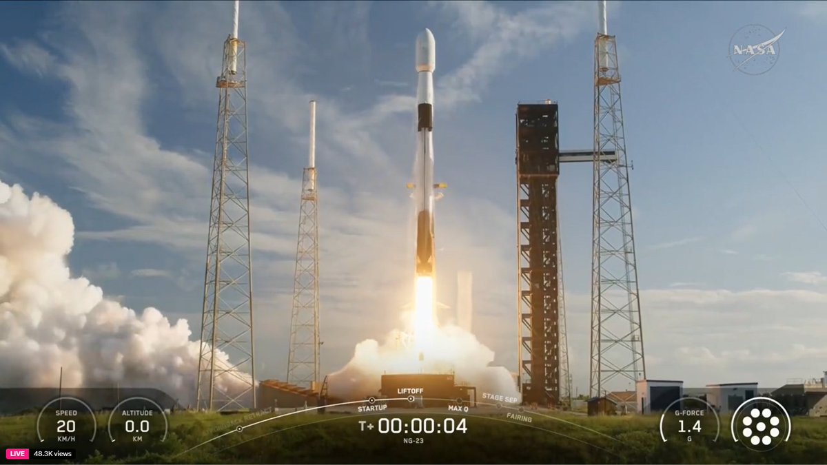 Over 11,000 pounds of new science and supplies are in orbit heading to the station after @NorthropGrumman's Cygnus XL cargo craft lifted off at 6:11pm ET today atop a SpaceX Falcon 9 rocket from Florida.