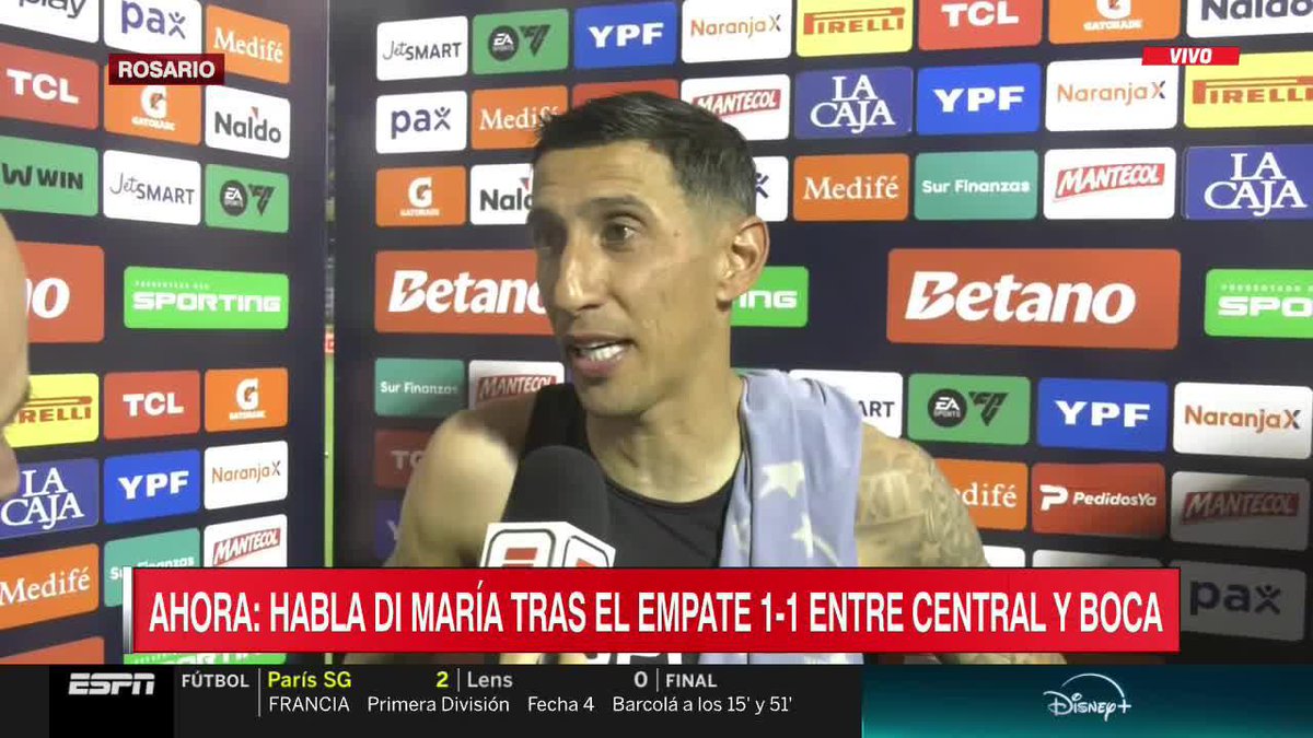 🗣 "SABÍAMOS QUE EL CHICO NO VENÍA ATAJANDO Y PODÍAMOS TENER UNA CHANCE DE PELOTA PARADA" Ángel Di María sobre su gol olímpico ante Boca.