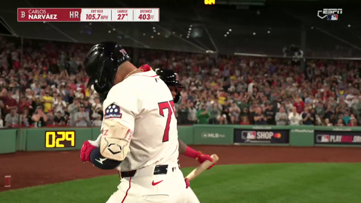 The Red Sox put up a SIX-SPOT on the Yankees in the first 😳 Watch Sunday Night Baseball on ESPN and the ESPN App: