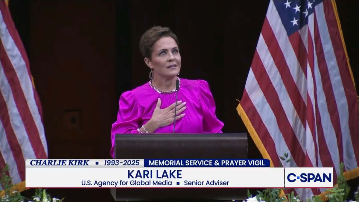 WATCH: Complete remarks by Kari Lake at Charlie Kirk Memorial Service.