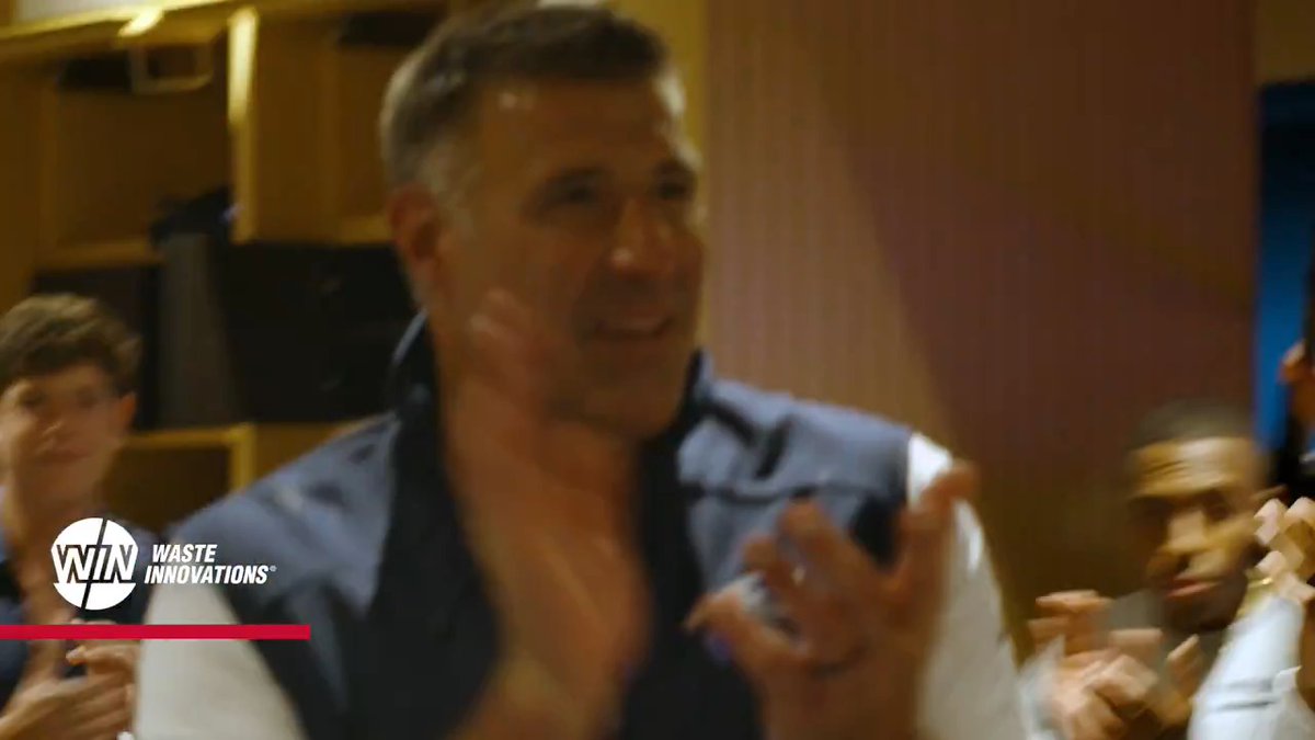 Inside the locker room for Coach Vrabel’s first win 🏈