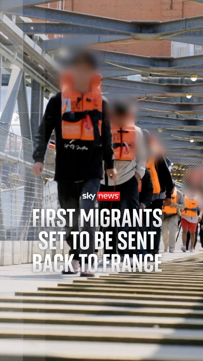 The Home Office will return migrants to France for the first time under a new deal, Sky News understands The 'one in, one out' deal means the UK can send people back to France if they enter the country illegally, in exchange for allowing asylum seekers to enter via a legal route