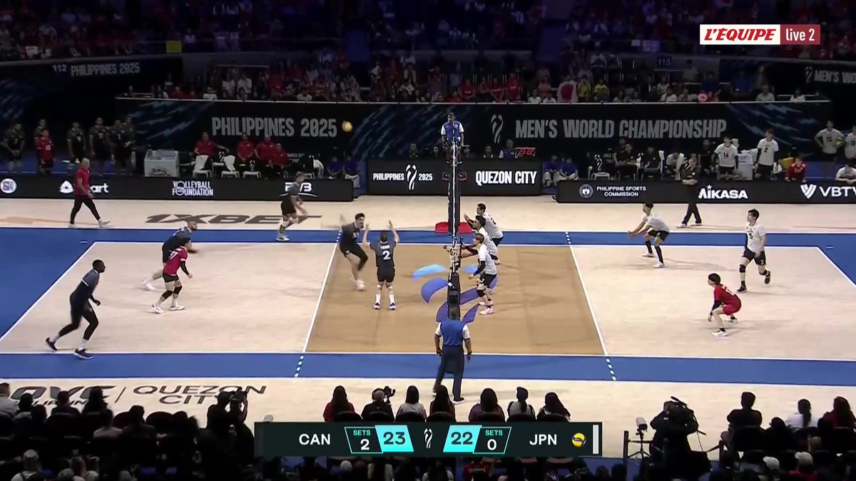 Douche froide pour le Japon, déjà éliminé du Championnat du monde après une deuxième défaite en deux matches, cette fois contre le Canada ! #lequipeVOLLEY