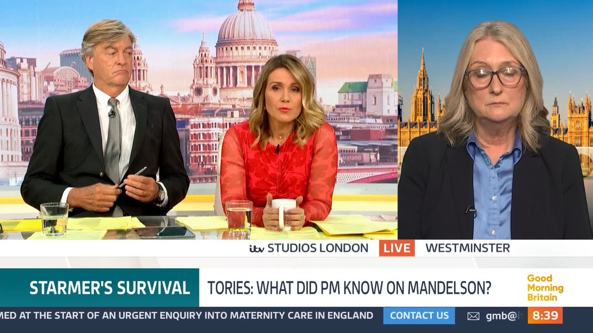 'Will Sir Keir Starmer be PM at the time of the next election?' @Susannareid100 asks Skills Minister Baroness Jacqui Smith about Sir Keir Starmer's future after questioning her about the PM's delay in the sacking of Peter Mandelson.
