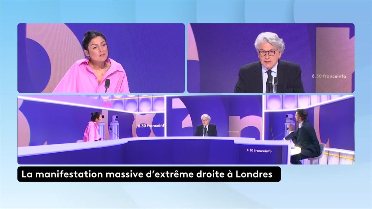 🔴 Manifestation d’extrême droite à Londres : ▶ Elon Musk joue avec le feu . On ne peut pas faire d'appel à l’insurrection. Il est toujours à la limite de ce qui est légal et de ce qui ne l’est pas ", selon Thierry Breton ancien Commissaire européen au marché intérieur.