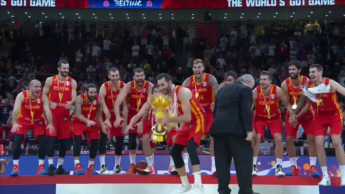 15 de septiembre de 2019. 🏆🇪🇸 El día que volvimos a tocar el cielo: ¡CAMPEONES DEL MUNDO! Esta vez en China y tras ganar a Argentina (95-75) en la gran final. 🥹 Han pasado 6 años.