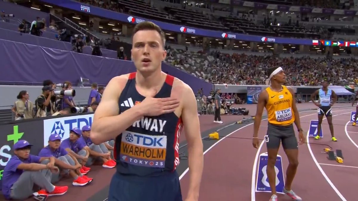 【東京世界陸上】 ▶️男子400mハードル 予選3組 👑世界記録保持者👑 🇳🇴ワーホルム 3位 48秒56 準決勝進出👏 準決勝は 17日(水)21時30分頃〜 📺TBS系 生中継