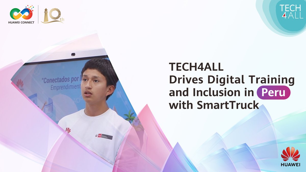 In Peru, the TECH4ALL SmartTruck is delivering digital skills training to seniors & underserved communities, empowering thousands to access vital online services & thrive in the digital era. Stay tuned for more TECH4ALL initiatives at HUAWEI CONNECT 2025 in Shanghai.