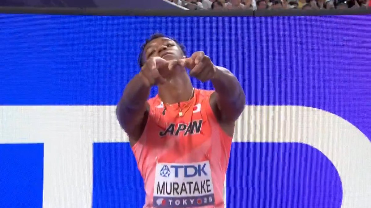 【東京世界陸上】 ▶️男子110mハードル 予選5組 👑日本記録保持者👑 🇯🇵村竹ラシッド 選手 2位 13秒22 ⚔️前人未到の4連覇を狙う⚔️ 🇺🇸ホロウェイ 選手 4位 13秒27 ともに準決勝進出🍀 準決勝は 16日(火)20時40分頃〜 📺TBS系 生中継