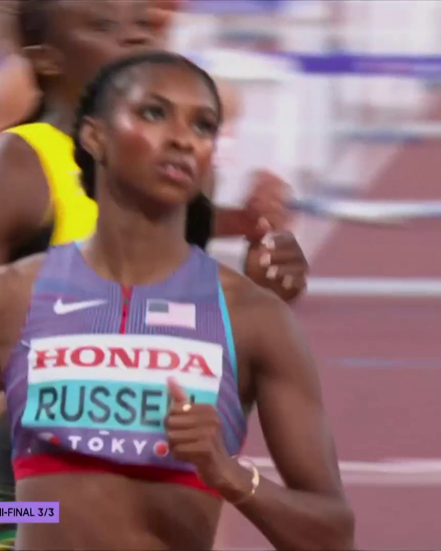 See you in the women's 100mH final, Masai Russell! #WorldAthleticsChamps 📺: USA Network & Peacock
