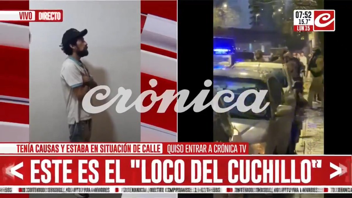 "Crónica TV": Porque un hombre ingresó al canal con un cuchillo y fue detenido