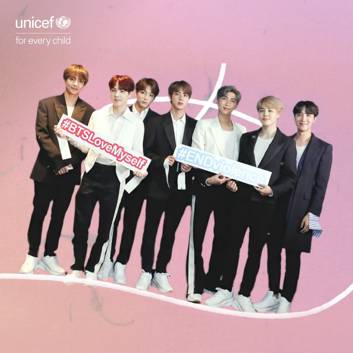 “The beginning of true love is to #LoveMyself.” In the past 8 years, UNICEF and BTS_official worked together to help end violence and support the mental health and well-being of children and young people everywhere. Here’s how and what we did. #OnMyMind 💙💜 #BTSLoveMyself