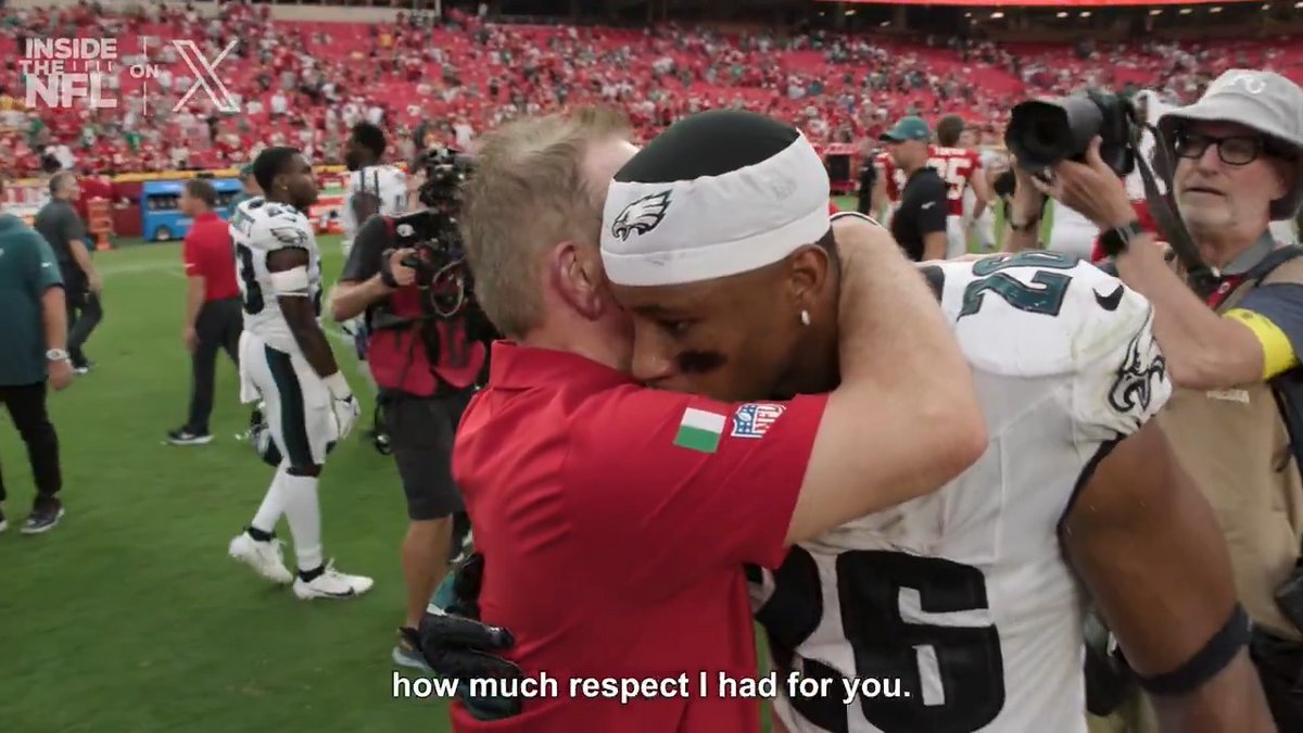 .Kansas City Chiefs DC Steve Spagnuolo has nothing but respect for Saquon Barkley 🤝 Inside the NFL Mic'd Up on X 🔊