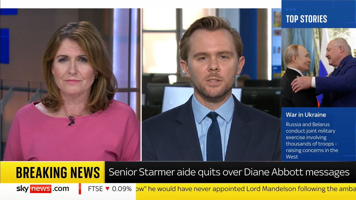 BREAKING: Top Downing Street aide Paul Ovenden has resigned after sending sexually explicit messages about independent MP Diane Abbott, Sky News understands. 📺 Sky 501, Virgin 602, Freeview 233 and YouTube