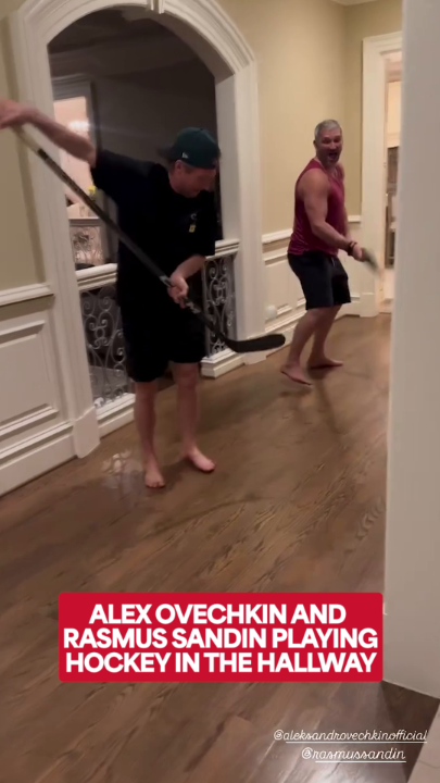 Who else wants to get in on this game? 🏒 (🎥: IG/nastyashubskaya)