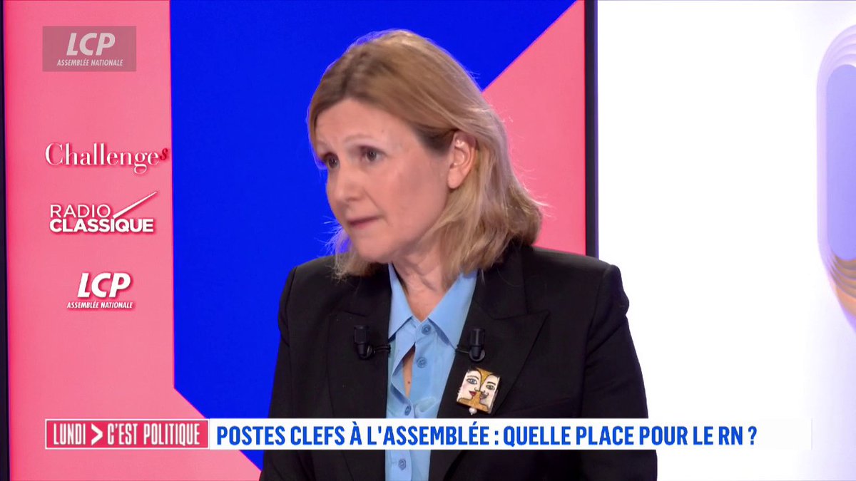 "Sur le plan institutionnel, je ne fais pas le tri entre les députés", martèle Yaël Braun-Pivet. "Concernant le fait politique, je considère que le Rassemblement national ne respecte pas les valeurs républicaines qui sont les nôtres collectivement". #LCPol