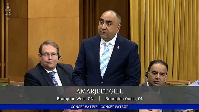 WATCH: Brampton West MP Amarjeet Gill shares CRAZY crime numbers from Brampton: Violent Crime ⬆️ 55% Criminal Gun Crime ⬆️ 130% Hate Crimes ⬆️ 258% Extortion ⬆️ 350% Referencing the father murdered during a recent home invasion "This is becoming the norm in Canada," he said.