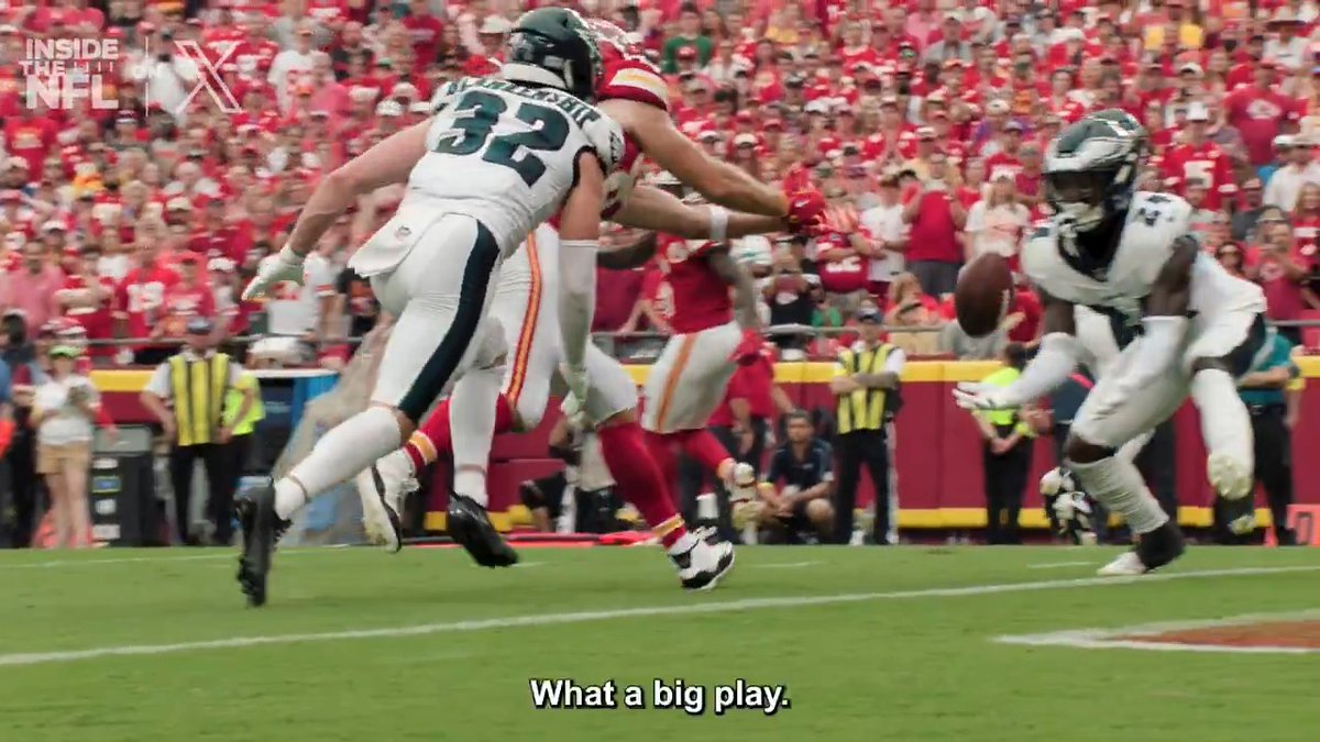 Andrew Mukuba's interception was an absolute game-changer for the Philadelphia Eagles Inside the NFL Mic'd Up on X 🔊