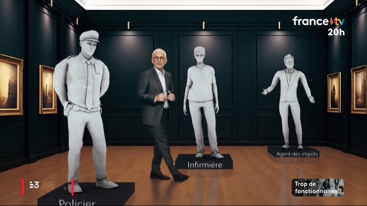👮🧑🏫👷 Qui sont les fonctionnaires et combien sont-ils ? Surtout, y en a-t-il trop ? Voici 3 infos pour le comprendre. #JT20h