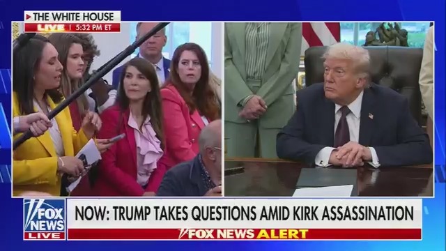Q: Do you think you should have lowered flags when Minnesota House Speaker Hortman was gunned down? Trump: I am not familiar. Who?