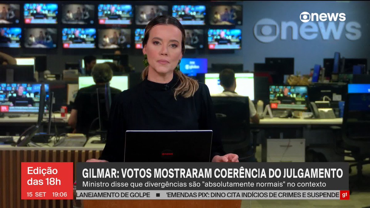 O ministro Gilmar Mendes comentou o julgamento de Jair Bolsonaro e aliados. O decano do STF afirmou que O Brasil “deu um belo exemplo para o mundo” ao punir tentativas de golpe contra a democracia. #GloboNews ao vivo: #Edição18