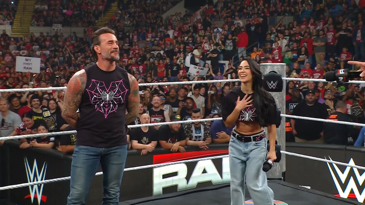 No introduction needed... AJ LEE and AJ LEE'S HUSBAND HAVE ARRIVED! 😂