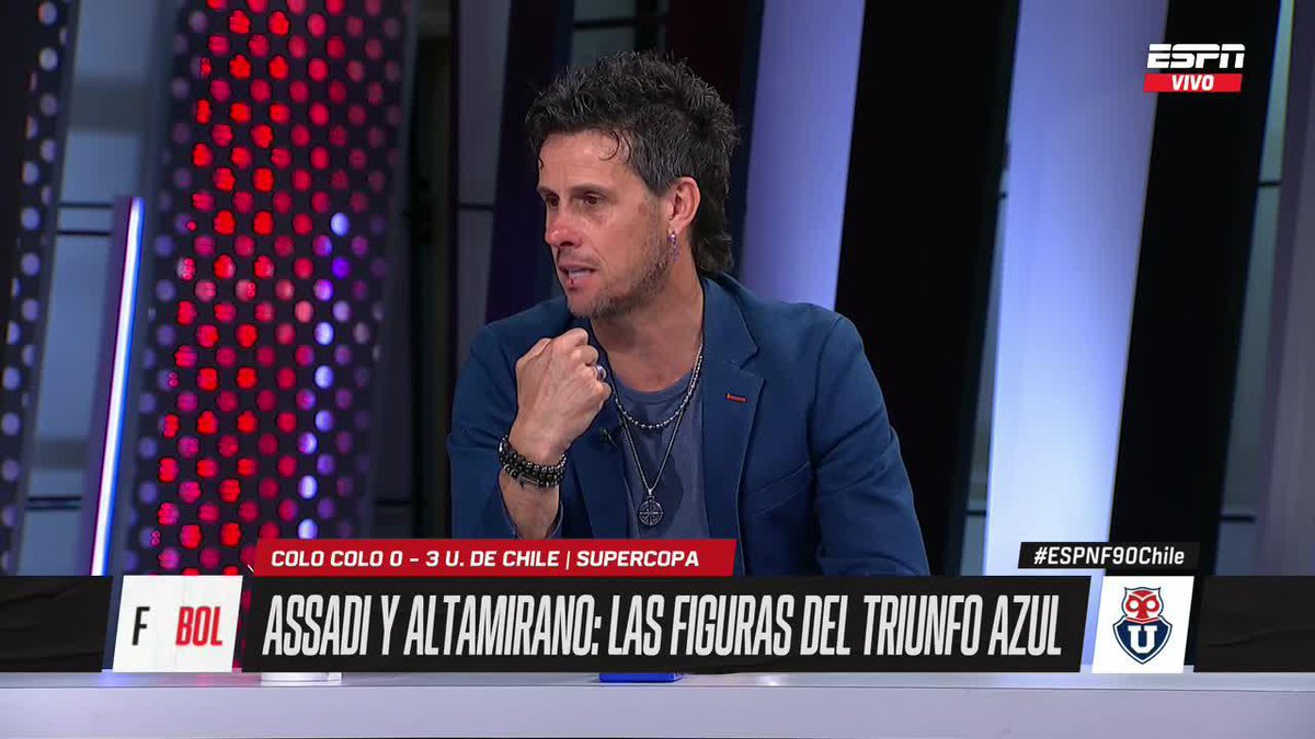 "ME ESTÁ GUSTANDO MUCHO EL MOMENTO DE ALTAMIRANO" Diego Rivarola destacó el buen momento del volante de Universidad de Chile y aseguró que "está llegando a su prime" tras su actuación ante Colo Colo por la Supercopa. ▶️ Mira #ESPNF90Chile en el Plan Premium de #DisneyPlus.