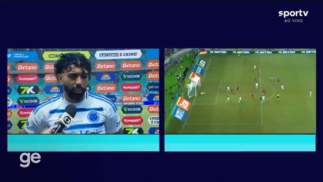 “Eu brinco com meus companheiros que confiança é uma coisa que eu acho que tenho até demais. É muito trabalho, confiança, talento… Uma mistura de tudo.” 🎙️ Gabigol, sobre o seu golaço em Bahia 1x2 Cruzeiro. 🎥 sportv | ge