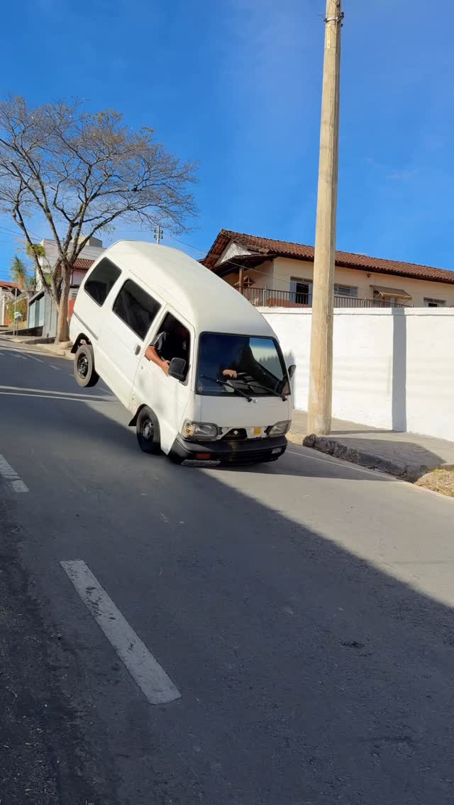 He's doing what we did with bicycles as kids with a car