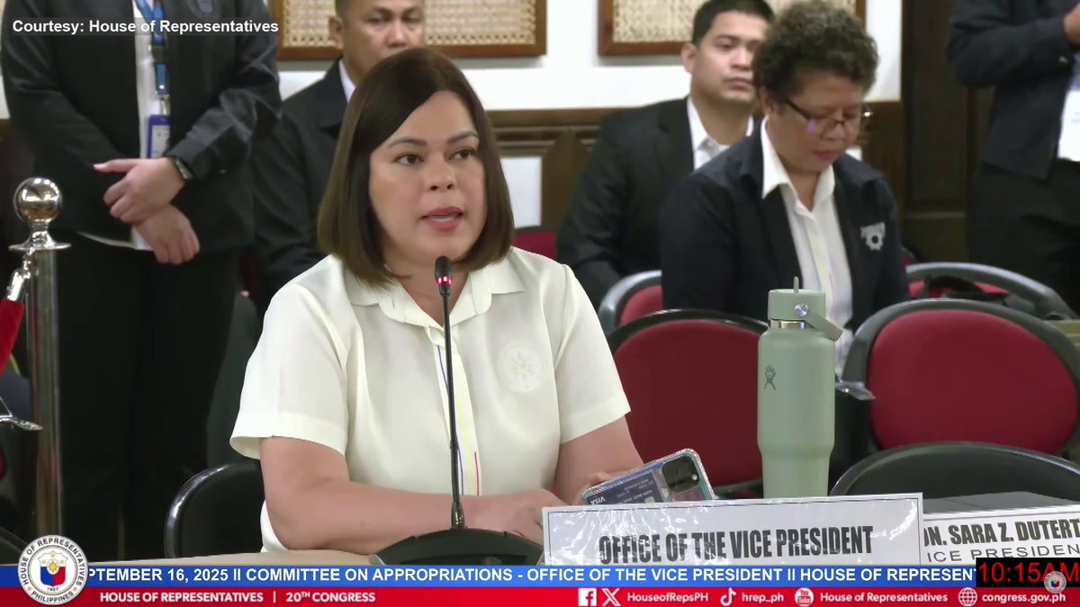 "No public funds were used for all my travels." Vice President Sara Duterte said that no tickets, per diems, and other expenses about relevant overseas travels were charged to public funds during the House deliberation for the 2026 budget of her office.