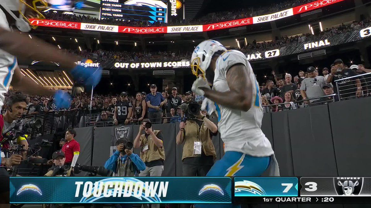 Herbo ➡️ Allen ⚡ Watch Chargers-Raiders now on ESPN and the ESPN App 🍿