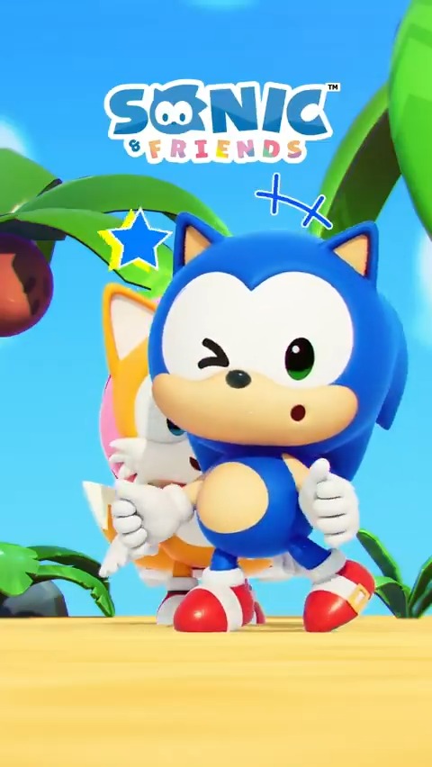 キラキラッ😉⭐ キュートなソニックたちが送るショートアニメ🦔💙 『SONIC & FRIENDS』の最新ダンス動画を公開⸜🙌🏻⸝ 👇音あり動画はこちら👇 #ソニフレ