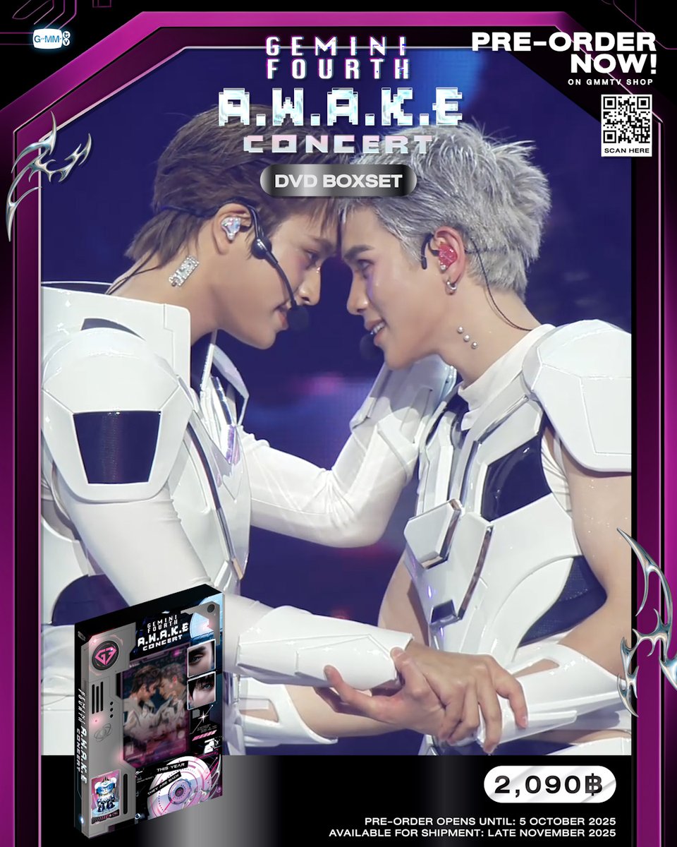 มาชาร์จพลังเเบบเจมีไนน์-โฟร์ท ไปด้วยกันแค่พรีออเดอร์ DVD BOXSET GEMINI FOURTH A.W.A.K.E CONCERT นะทุกคน สั่งซื้อที่นี่ / Order Here DVD BOXSET GEMINI FOURTH A.W.A.K.E CONCERT #GFAWAKEConcert #GMMTV
