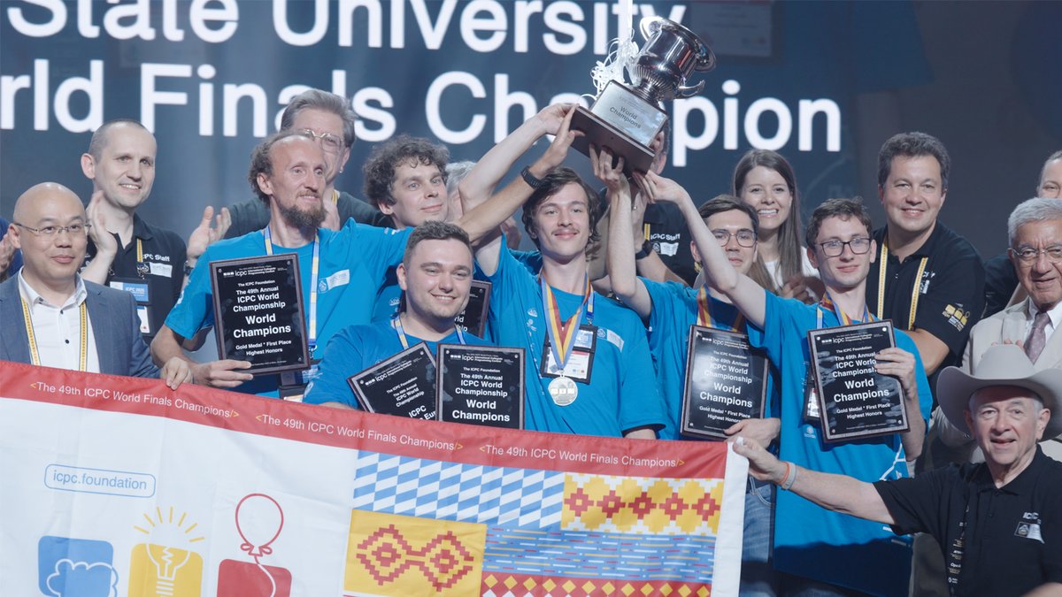 St. Petersburg State University has won the 49th International Collegiate Programming Contest (ICPC) World Finals powered by Huawei. This year challenges students to turn ideas into industry-ready solutions, bringing real-world AI problems to the world's top young programmers.