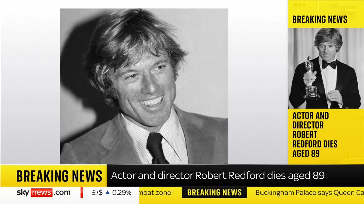 BREAKING: Actor and director Robert Redford has died at the age of 89. 📺 Sky 501, Virgin 602, Freeview 233 and YouTube