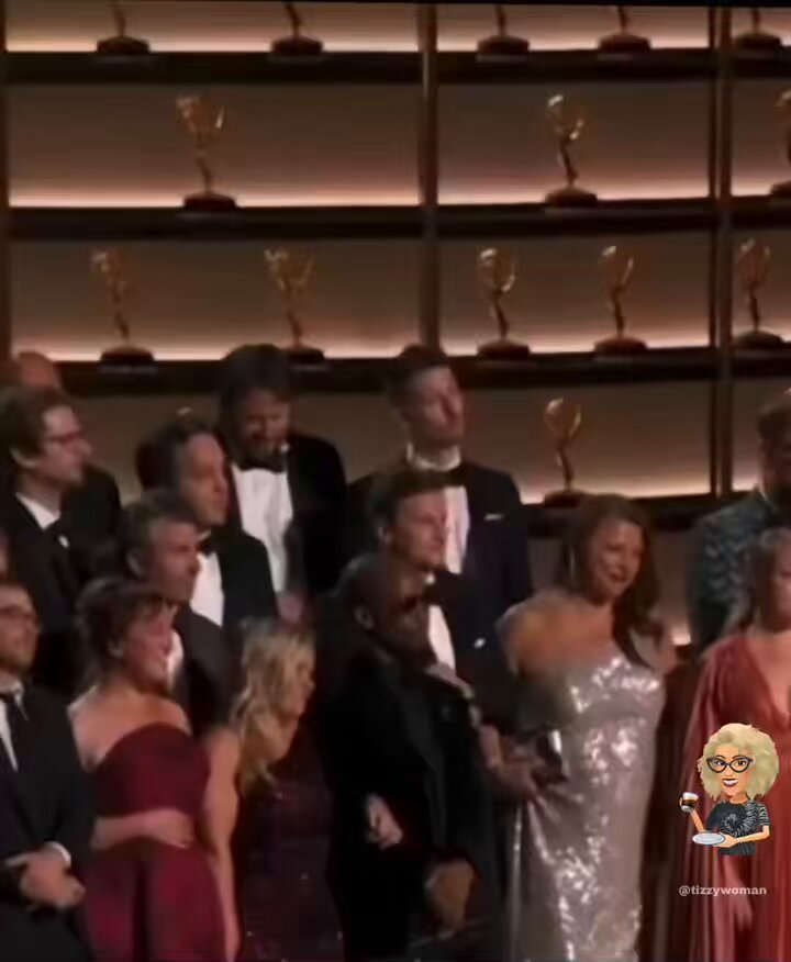 CBS canceled Colbert’s show just THREE DAYS after Colbert called out CBS parent company Paramount for its $16M settlement with Trump – a deal that looks like bribery. But, after winning an Emmy, Stephen delivered a #CupOfJoe full of grace. 💗 #DemsUnited